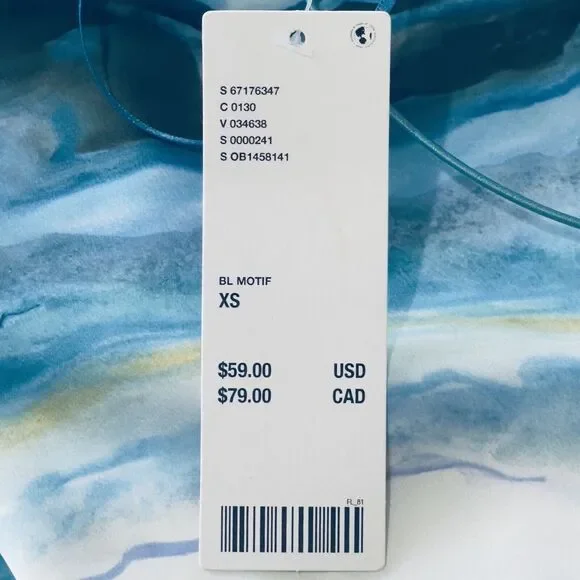 NWT UO Urban Outfitters Y2K Mini Dress Women XS Julia Asymmetrical Festival Blue - Picture 10 of 12